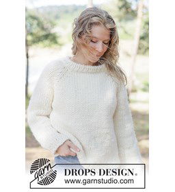 Dikke gebreide raglantrui voor dames gemaakt van Handwerk accesoires