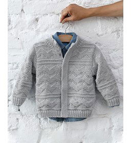 Jongensvest gemaakt van Phildar Phil merinos 6