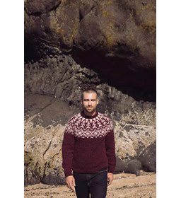 Herentrui Adventa met jacquard patroon gemaakt van Lopi Plotulopi