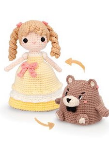 Omkeerbare Goudlokje en beer