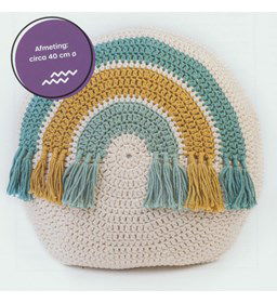 Kussen gemaakt van Drops Paris