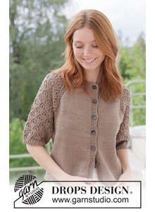 katoenen vest met kantpatroon en korte mouwen