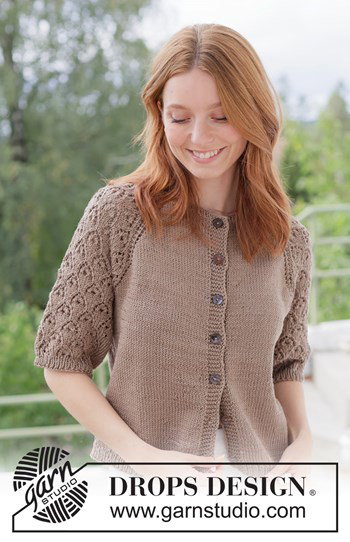 katoenen vest met kantpatroon en korte mouwen