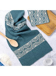 Keukendoeken met zigzagmotief