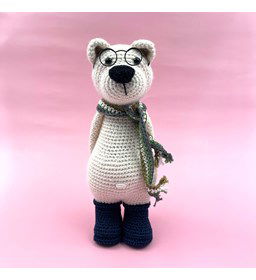 Ijsbeer Art met bril gemaakt van Decoratie en miniaturen