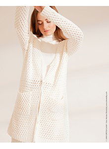 Damesvest met zakken en V-hals