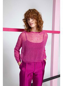 Korte doorzichtige damestrui