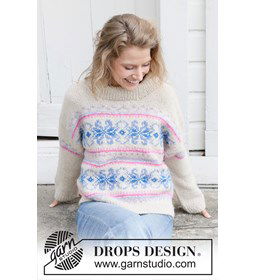 Bloesem Trui gemaakt van Drops Air