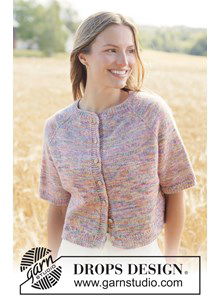 Top-down gebreid zomervest met punnikrand