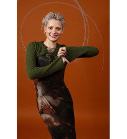 Dames bolero vest Charlotta gemaakt van Lang Yarns Baby alpaca