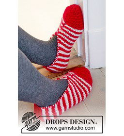 Sloffen gemaakt van Drops Snow - Eskimo