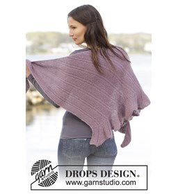 Omslagdoek met ruche gemaakt van Drops Baby Merino