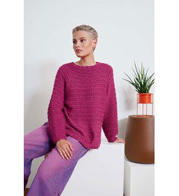 Damestrui met raglanmouwen gemaakt van Lang Yarns Amira