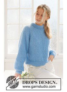 Damestrui Blueberry Cream Sweater met raglan mouw