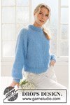 Breipatroon Damestrui Blueberry Cream Sweater met raglan mouw van andere kant