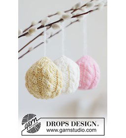 Braided Bloom Paasei gemaakt van DROPS Fiesta