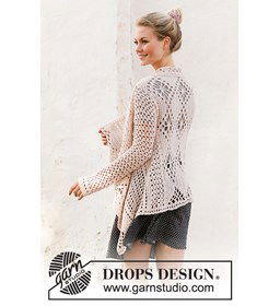 Dames vest gemaakt van Drops Cotton Merino