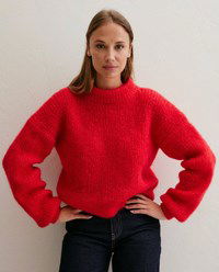 Trui met opstaande halsboord