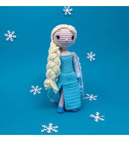 Magische ijskoningin Elsa gemaakt van Scheepjes Catona 25 en 10 gram