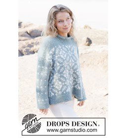 Snowflake Sky Trui gemaakt van Drops Air