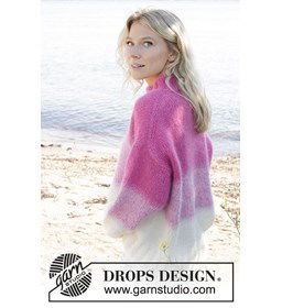 Wijde en rechte damestrui gemaakt van Drops Kid Silk