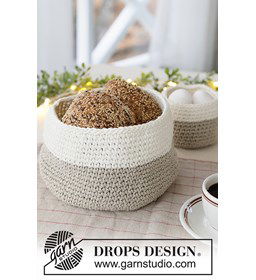 Frosted Linen Basket gemaakt van Drops Bomull lin