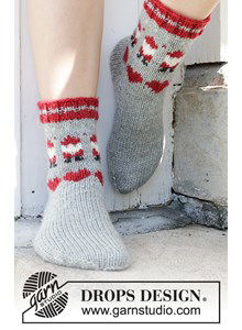 Sokken met kerstmanpatroon