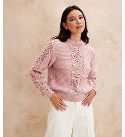 Damestrui met waaierpatroon gemaakt van Haaknaalden