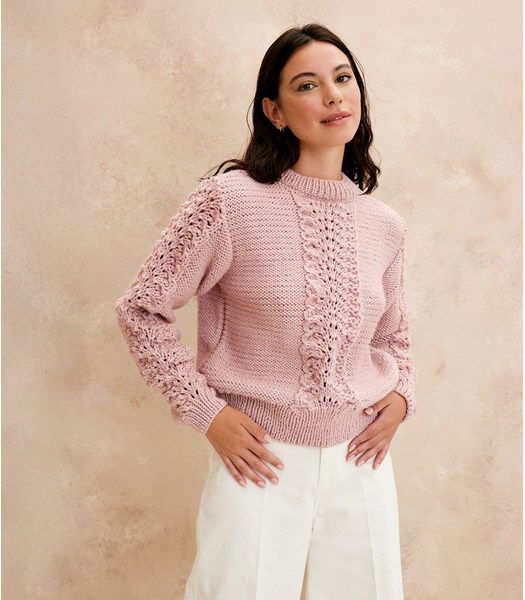 Breipatroon Damestrui met waaierpatroon