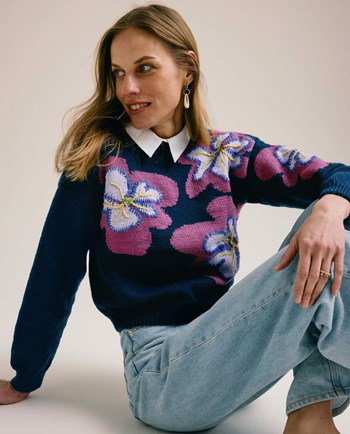 damestrui met bloemmotief Royane