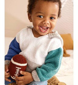 Meerkleurige kindertrui gemaakt van Phildar Phil Cabotine