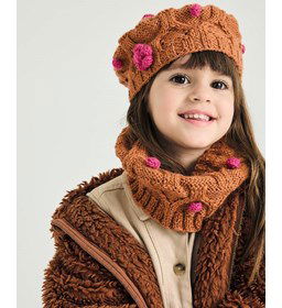 Baret en snood gemaakt van Phildar Phil Ecolaine