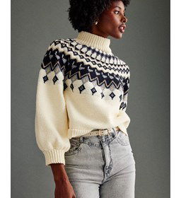 Trui met ronde pas gemaakt van Phildar Phil Partner 3,5