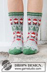 Breipatroon Sokken met kerstpatroon