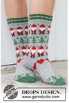 Breipatroon Sokken met kerstpatroon van andere kant
