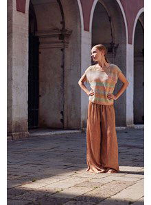 recht damesshirt Georgina met ronde halslijn