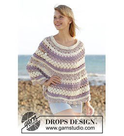 Poncho gemaakt van Drops Big Merino