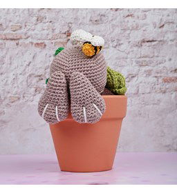 Potje Gehaakte Moestuin gemaakt van Decoratie en miniaturen