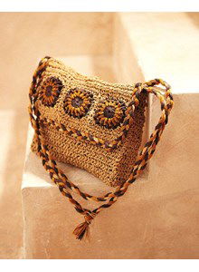 Schoudertasje met gevlochten hengsels