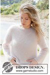 Breipatroon Zachte Trui in DROPS Kid-Silk van andere kant