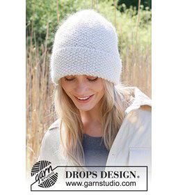 Muts in gerstekorrelsteek gemaakt van Drops Lima