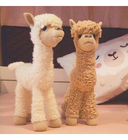 Alpaca duo gemaakt van Lammy Yarns Astrakan