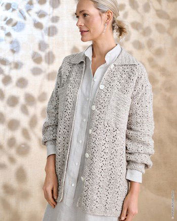 jas in waaierpatroon