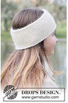 Breipatroon Hoofdband Fuzzy Wrap Headband van andere kant