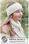 Breipatroon Hoofdband Fuzzy Wrap Headband van andere kant