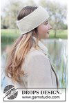 Breipatroon Hoofdband Fuzzy Wrap Headband van andere kant