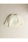 Breipatroon truitje met ajourpatroon in ronde pas van andere kant