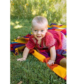 Jurkje met korte mouwen gemaakt van Lang Yarns Baby Cotton Color