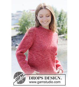 damestrui met Europese pas Red Moon Sweater gemaakt van Naaiartikelen