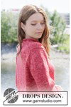 Breipatroon damestrui met Europese pas Red Moon Sweater van andere kant